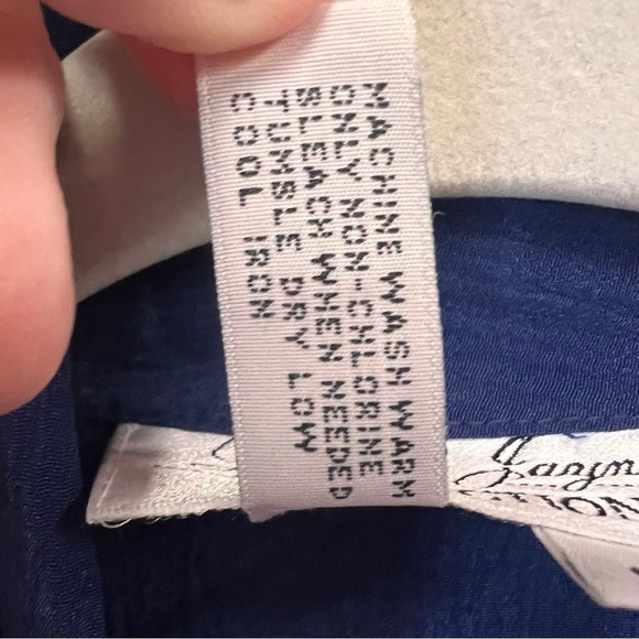 NWT Vintage Laura & Jayne Collection Double Breasted Blue Blouse Size 12 - Picture 7 of 12